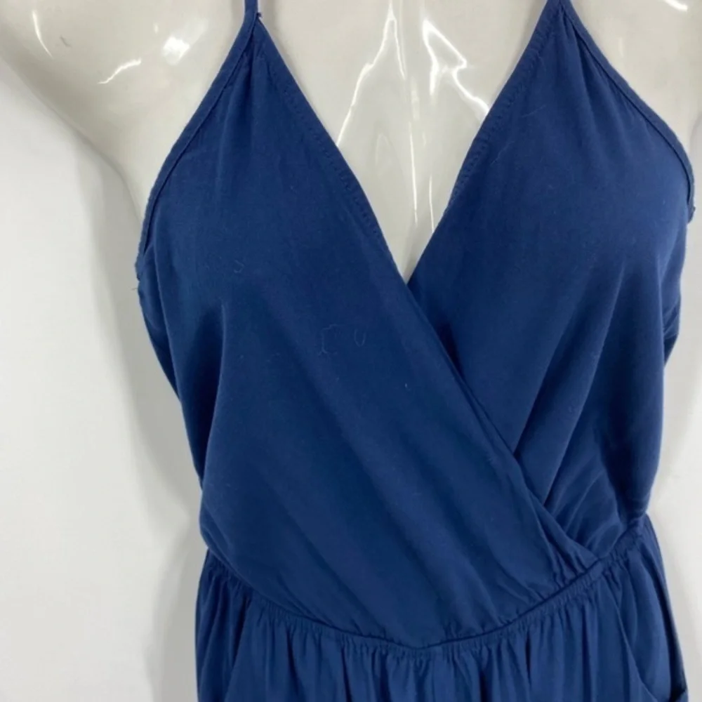 Lulus Learning to Fly Navy Blue Halter Jumpsuit M